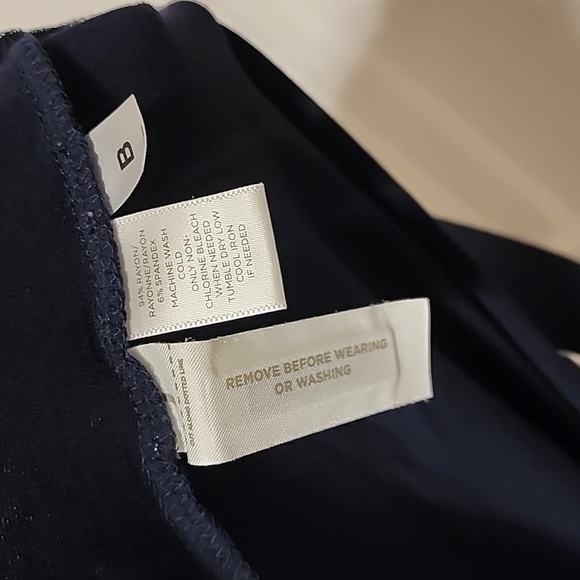 LOFT full length dark navy maxi skirt with elastic waistband, size small - Picture 5 of 5